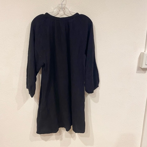 Nation Ltd Nala Peasant Dress in Black Cotton Gauze Size Medium EUC - Picture 5 of 5